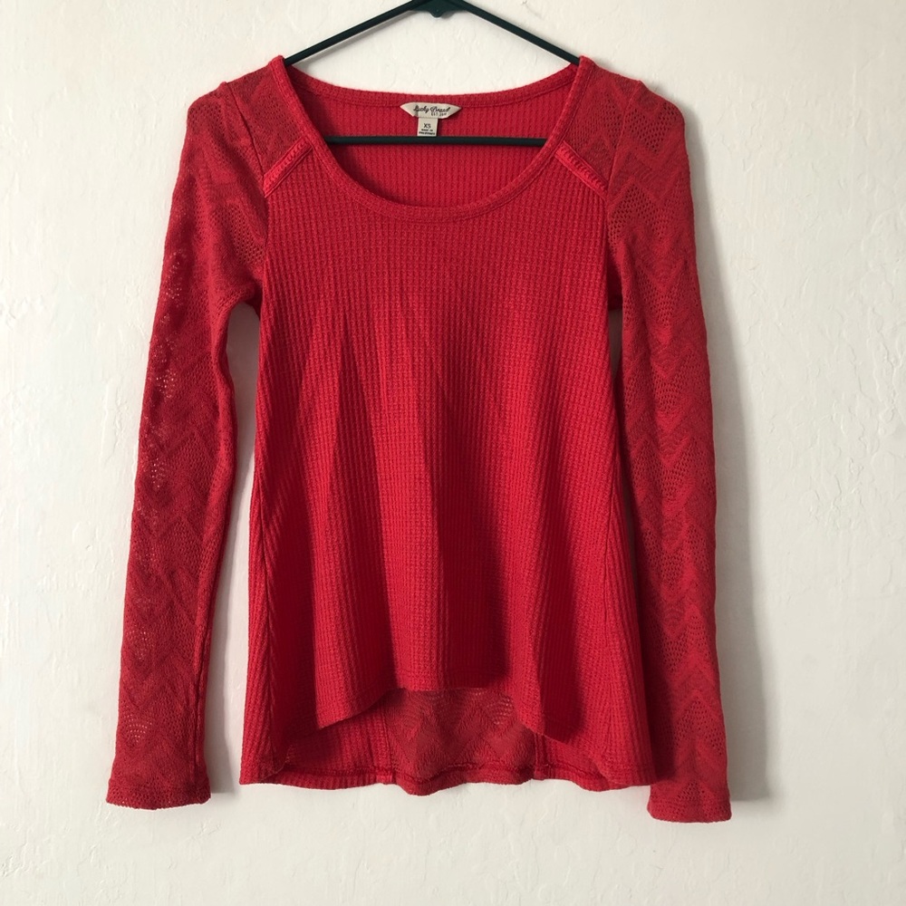 Lucky Brand Womens Ginny Lace Thermal Top